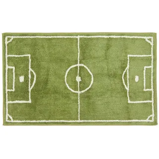 Homescapes Kinderteppich Fußballfeld, Baumwolle 60/100 cm , Textil , Sport , Rechteckig , 60x100 cm , Teppiche und Böden, Teppiche, Kinderteppiche