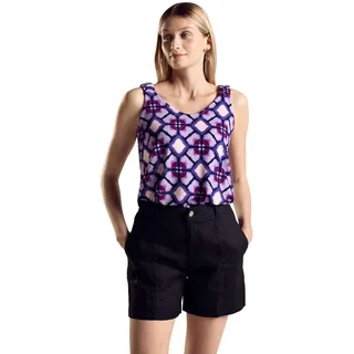 STREET ONE Damen A321678 Top mit Print, Bellflower Lilac, 38