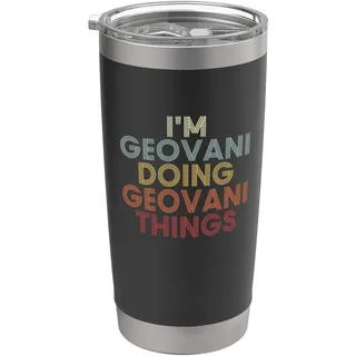 Geovani Name Geovani Personalized Name First Given Doppelwandiger Edelstahl-Thermobecher