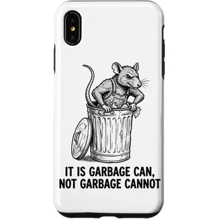 Hülle für iPhone XS Max Lustiger Retro-Abfalleimer für Ratten, kein Müll, kein Straßenüberlebender