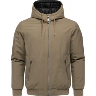 Winterjacke RAGWEAR "Winterjacke Stuartt YOUMODO", Herren, Gr. S, braun (mocca), Obermaterial: 100% Polyester PES.  Obermaterial: Futter: 100% Polyester PES. 100% Polyester PES., gerade hüftbedeckend, hoch geschlossener Ausschnitt, Ärmel ohne Ärmelschlitz Rippstrickbündchen, Jacken Winterjacke, Wasserdichte Outdoorjacke mit verstellbarer Kapuze