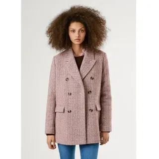 Pepe Jeans für Damen. PL4024360 Salome Blazer rosa (L), Lässig, Klassisch, Polyester