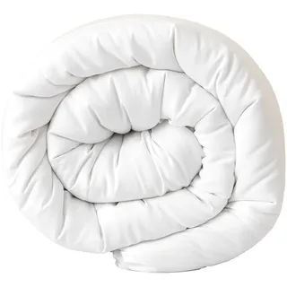 Good Nite Bettwäsche-Set für Einzelbett, 10,5 Tog, Weiß, für Frühling, Herbst, Winter, Steppdecke, Polyester-Hohlfaser mit Eckbändern (Einzelbett 135 x 200 cm)