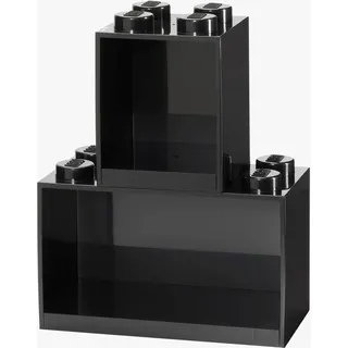 LEGO Aufbewahrungsbox Brick Shelf 2-tlg. schwarz