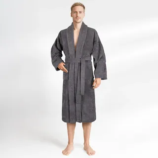 HAMMETEX Herrenbademantel »hergestellt aus 100% Baumwolle – 380 g/m2 Frottee, mit Taschen«, 1 Stk.