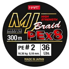 B/300m HART MJ BRAID 0,25 mm