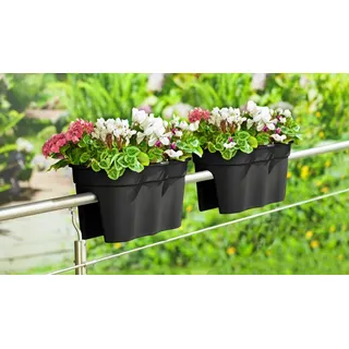 KHW Flowerclip XXL 57,5 x 27,7 x 27 cm Schwarz