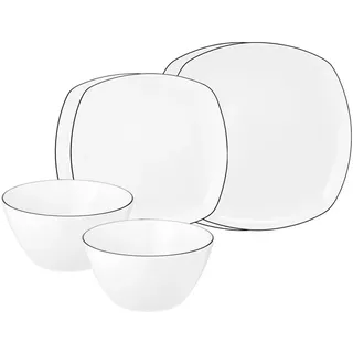 SELTMANN WEIDEN Basic-Set Lido Black Line Kombiservice 6-tlg. weiß