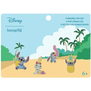 Loungefly - Stitch Pin Set - Lilo And Stitch Emaille-Nadeln - Amazon-Exklusiv - Niedliche Brosche Zum Sammeln - Für Rucksäcke & Taschen - Geschenkidee - Offizielle Handelswaren - Movies Fans