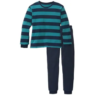 AUTHENTIC LE JOGGER Pyjama 1 Stück, 2 tlg. Schlafanzug aus Frottee, mit Bündchen AUTHENTIC LE JOGGER petrol-navy