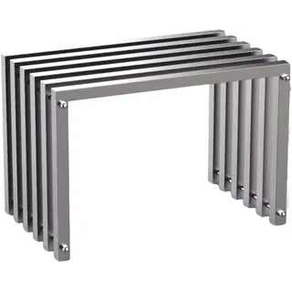 DanDiBo Sitzhocker Edelstahl Modern 60 cm Sitzbank , Metall , 60x43.5x37 cm , Gartenmöbel, Gartenbänke