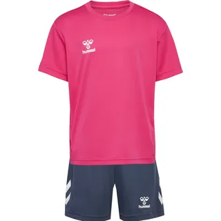 HUMMEL hmlLOGO SET KIDS RASPBERRY SORBET/OMBRE BLUE RASPBERRY SORBET/OMBRE BLUE 164 - Rosa