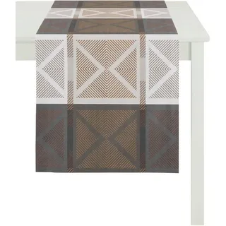 APELT Tischläufer Verona 44x140 cm | brauntöne - braun;grau