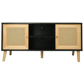 palozi Iguane TV-Lowboard 120 x 39 x 56,5 cm Schwarz Holz