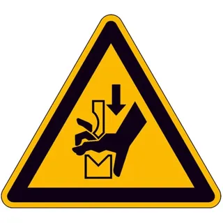 SafetyMarking Warnschild Quetschgefahr Folie selbstklebend 50 mm ISO 7010 10 St.