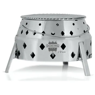 BBQ-Toro Edelstahl Dutch Oven Grill "DOKING" | Faltbarer Ø 34 cm | 3-in-1 Faltgrill bis 9 QT | Ideal als Dutch Oven Station, Feuerstelle | Campinggrill, Holzkohlegrill
