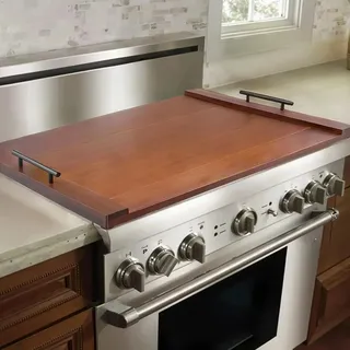 Vevor Herdabdeckplatte 76,2 x 55,88 cm dunkle Holzfarbe