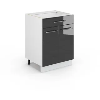 Vicco Schubladenschrank Fame-Line 60 x 82 x 51,6 cm Anthrazit Hochglanz