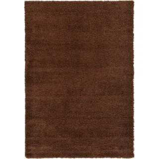 Myflair Möbel & Accessoires Hochflor-Teppich »Shaggy Shag«, rechteckig, 38 mm Höhe, gewebt, Uni Farben, ideal im Wohnzimmer & Schlafzimmer Myflair Möbel & Accessoires dunkelbraun B: 183 cm   1 St.