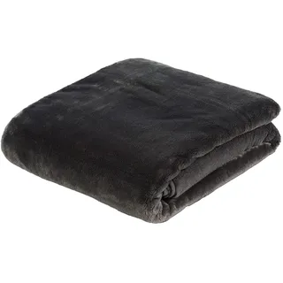 Gözze Premium Cashmere-Feeling Kuscheldecke 180 x 220 cm Anthrazit