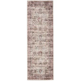 benuta Vintage-Läufer George waschbar 80x240 cm , Multicolor, Pink , Kunststoff , Vintage , Rechteckig , 80x240 cm , Oeko-Tex® Standard 100 , in verschiedenen Größen erhältlich, rutschfeste Unterfläche, waschbar , Teppiche und Böden, Teppiche, Teppichläufer, Läufer