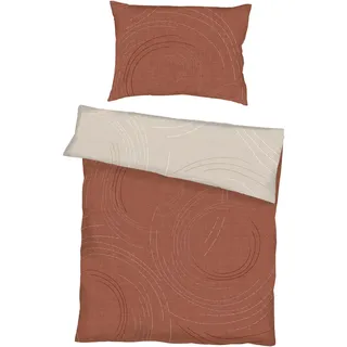 Kaeppel Bettwäsche , Dunkelorange , Textil , Graphik , 200x220 cm , bügelleicht , Heimtextilien, Bettwäsche & Leintücher, Bettwäsche, Satin-Bettwäsche