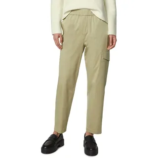 Cargohose MARC O'POLO, Damen, Gr. 36, N-Gr, grün (hellkhaki), Web, Obermaterial: 96% Baumwolle, 4% Elasthan, normal, Hosen Cargohose, mit aufgesetzter Tasche