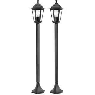 EGLO Außenleuchte Aluminium, H100, Ø20,5, ohne Leuchtmittel, schwarz