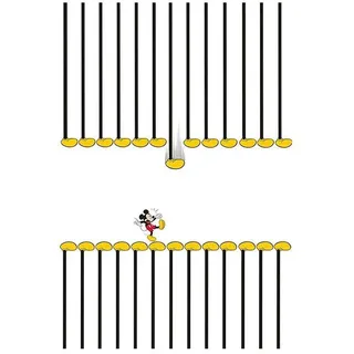 Komar Bild »Mickey Mouse Footlines« Disney 1 Stk. tlg. Wandbild zur Dekoration im Kinderzimmer - ohne Rahmen, grün