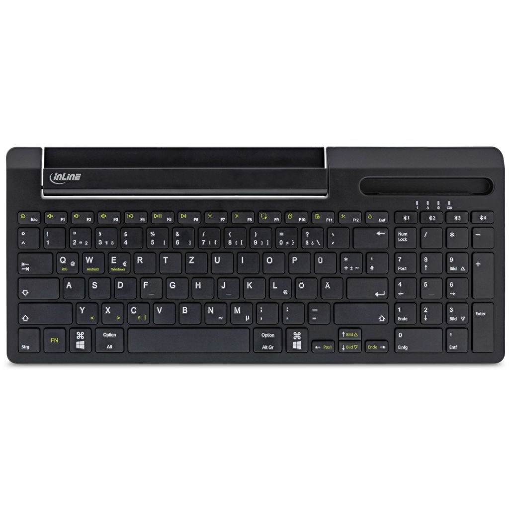 Bild von Bluetooth Aluminium Tastatur mit Nummernpad, für bis zu 4 Geräte