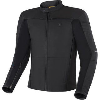 SHIMA SHADOW TFL Motorradjacke Herren | Premium Biker-Lederjacke Belüftet mit CE Rücken, Schulter und Ellbogen Protektoren, verstärkte Doppelnähte, TFL-Kühltechnik (Schwarz, XXL)