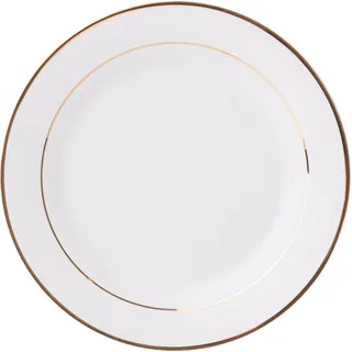AMBITION Dessertteller Aura Gold 16,5 cm Essteller Kuchenteller Frühstückteller Porzellan Flachteller Kleinteller Geschenk modern elegant