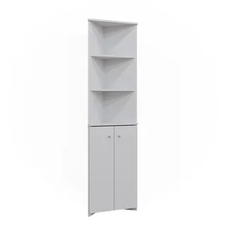 Vicco Badschrank Fynn Weiß 36 x 175 cm Eckschrank 2 Türen