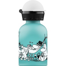 Bild von - Alu Trinkflasche Kinder - KBT Moomin Picnic - Auslaufsicher - Federleicht - BPA-frei - Klimaneutral Zertifiziert - Hellblau - 0,3L