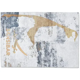 Sansibar Keitum 012 Webteppich 130 x 190 cm Gold/Mehrfarbig