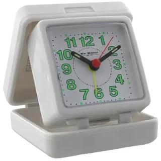 WILLIAM WIDDOP Square Reisewecker - Weiß - Weiß