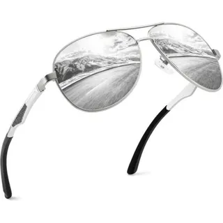 GQUEEN Polarisierte Pilotenbrille Herren Damen UV400 Sonnenbrille