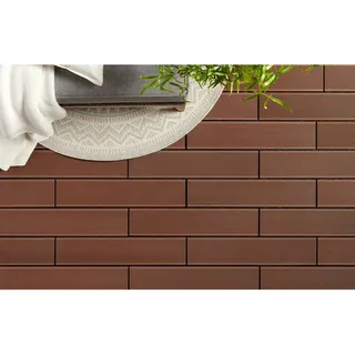 Ambia Garden Terrassendiele , Braun , Kunststoff , 13.4x3.3x59.2 cm , Fsc, Bsci, DIN EN ISO 14001, DIN EN ISO 9001 , witterungsbeständig, riss- und splitterfrei , Teppiche und Böden, Terrassenböden & Balkonböden, Terrassenfliesen