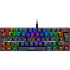 SweDeltaco Deltaco Gaming DK430 Mechanische Mini Gaming Tastatur - 60% Layout - RGB - Content Red Key - UK Layout