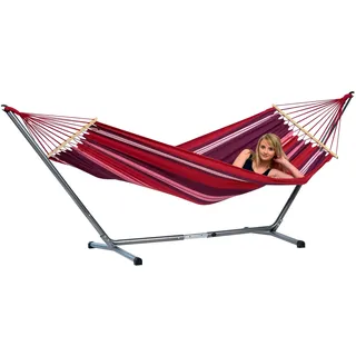 AMAZONAS Hängemattenset Summerset Hängematte inkl. Stahl-Gestell Sumo wetterfest UV-beständig