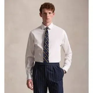 Polo Ralph Lauren für Herren. 712827064002 Schmal geschnittenes Popeline-Hemd weiß (45.5), Lässig, Baumwolle, Klassisch, Langarm
