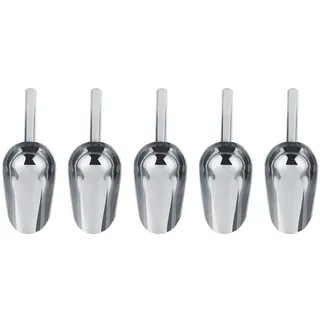 Set mit 5 Stück Lebensmittelschaufeln aus Edelstahl, multifunktional, Buffet, für Süßigkeiten, Gebäck, Zucker