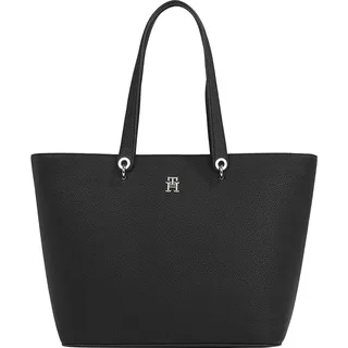Tommy Hilfiger TH Emblem Shopper Polyurethan Black