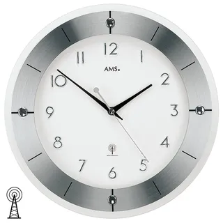 AMS Funk-Wanduhr 31 cm 5848 Weiß