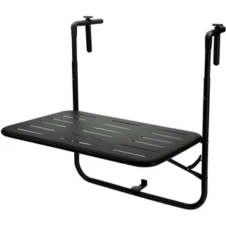 AMBIANCE Balkonhängetisch 60 x 43 cm Schwarz/Silber