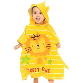 Hilmocho Kinder Poncho Handtuch mit Kapuze Kleinkinder Strandbadetuch mit Kapuze Weiches Saugfähiges Baumwolle Badetuch für Jungen Mädchen