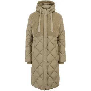 Wintermantel NEW VIEW "Talea", Damen, Gr. M, grün (helloliv), Obermaterial: 100% Polyester PES. Futter: 100% Polyester PES. 100% Polyester PES., uni, regular fit, Rundhals, Mäntel Wintermantel, mit 2-Wege-Reißverschluss