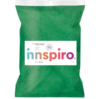 INNSPIRO Z1445 Wollfilz, Starkes Grün, 1000gr