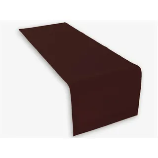 Lemos Home Hochwertiger Tischläufer aus Baumwolle. Tischtuch, Tischdecke. Große Auswahl an Farben. (Dunkelbraun)