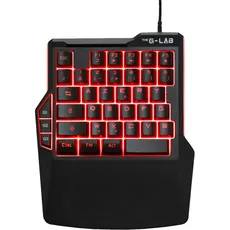 The G-Lab Keyz Thorium – Gamer-Tastatur mit einer Hand – Mini-Gamer-Tastatur mit 38 Tasten – Mini-Gaming-Tastatur – 3 anpassbare Makros – mechanische Tastatur für PC, PS5, Xbox – 2024